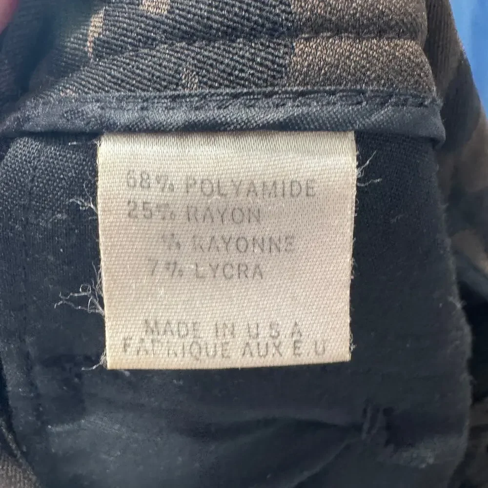 Theory Brown and Black Floral Silhouette Print Dress Pants Size 6 - Picture 6 of 7